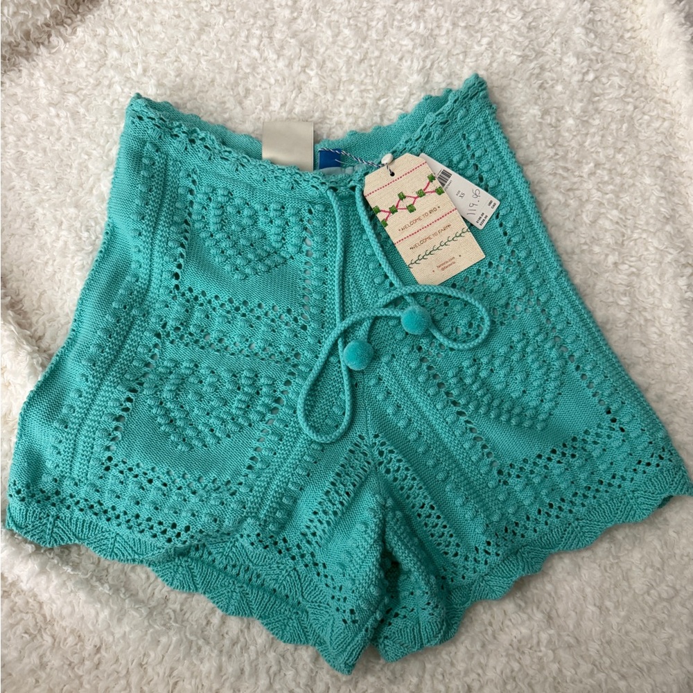 Farm Rio Crochet Tie Shorts